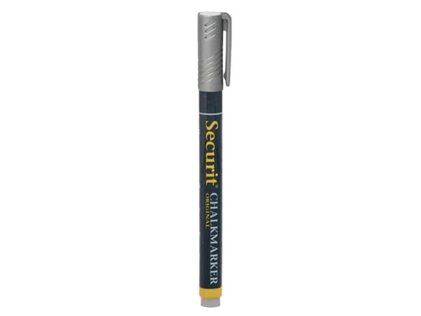 Securit® original kridtmarker med rund spids i sølv - (12 stk.)