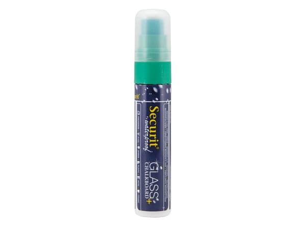 Securit® vandfast kridtmarker med blokspids i grøn - (6 stk.)