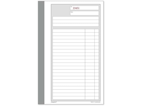 Standard block, Mayland, Duplicate book hvid, 108x200mm, pack of 10 pieces - (10 stk.)