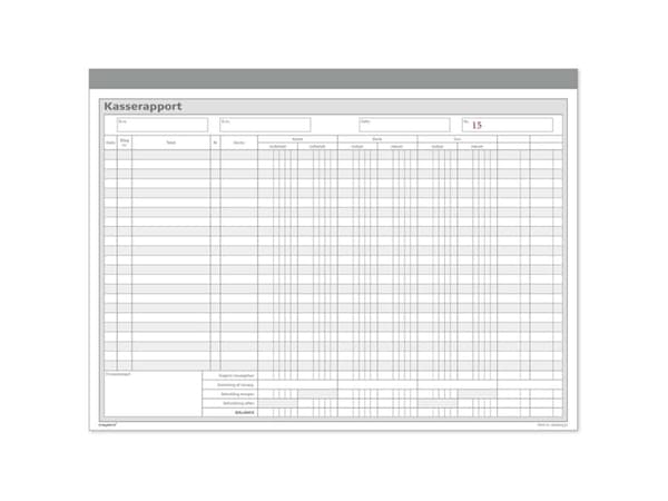 Cash report, Mayland, hvid, 300x210mm pack of 5 pieces - (5 stk.)