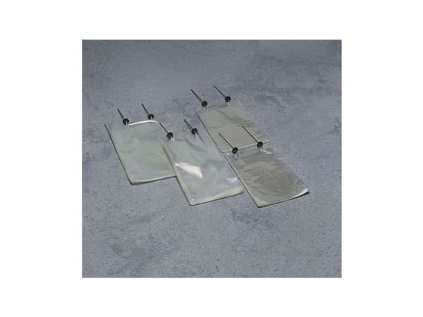 Plastic bag, 30 µm, 220 x 460 mm Kort side åben, pp, clear, Pose med kile med kile i bunden, box of