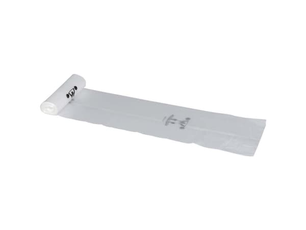 Affaldssække, 25 µm, 700 x 1100 mm, Sæk LD-PE, transparent stk perforeret på rulle kapacitet 100.000 - (25 stk.)