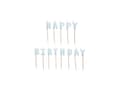 Miniatyrbild 2 av 4: Ljusblå Happy Birthday-tårtljus