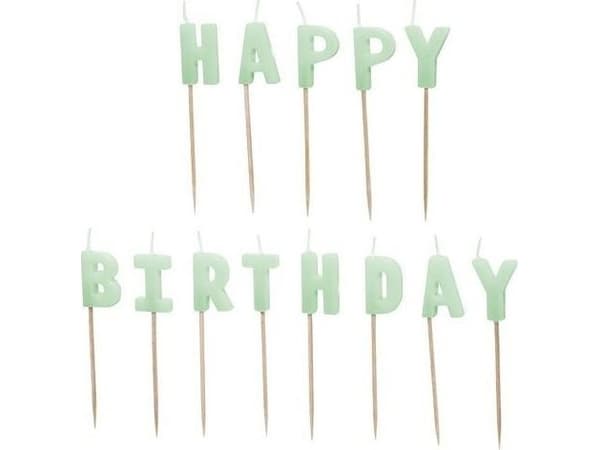 Świeczki Happy Birthday 2,5cm 13szt