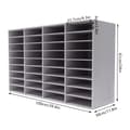 Miniatyrbillede 2 af 2: Litteraturorganisator, 36 rum, holdbar PVC-konstruktion,HVID, 21 Celler & Op