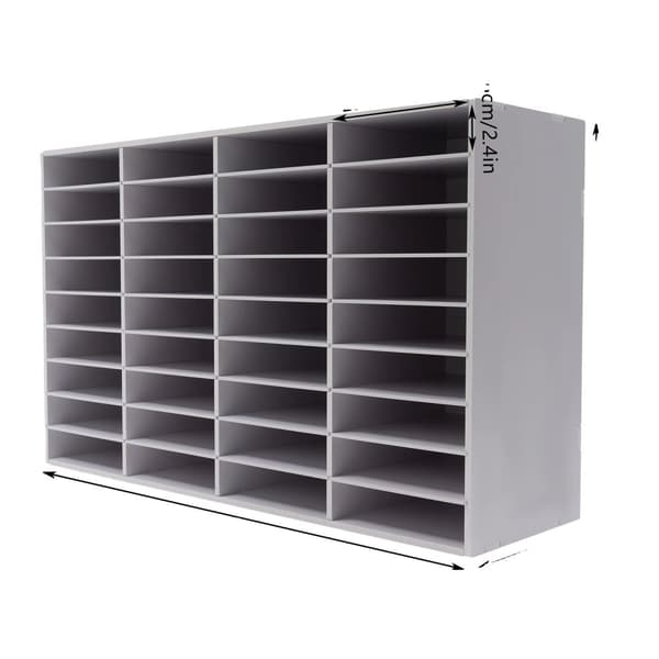 Litteraturorganisator, 36 rum, holdbar PVC-konstruktion,HVID, 21 Celler & Op