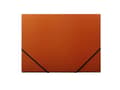 Miniatyrbilde 4 av 5: Elastikmappe Q-Line A4 orange m/3 klapper & elastik blank - (10 stk.)