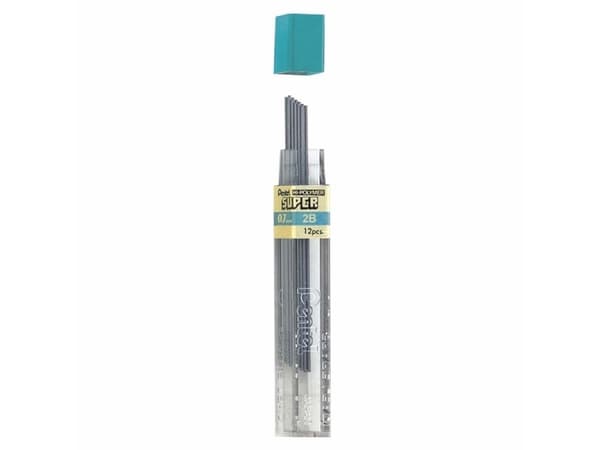 Refiller, Pentel, 0,7MM, svart, 2370160 förpackning om 12