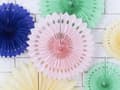 Pikkukuva 5 / 5: Party Deco Koristeelliset pehmopaperiruusukkeet, vaalea puuteriroosa, 20-30cm, 3 kpl yleiskäyttöinen