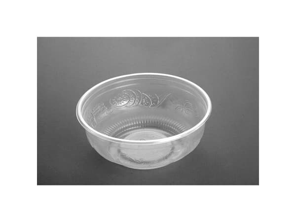 Plastbricka, Rund, Ø 156, höjd 320 pp, transparent, Salladsskål Förpackning om 100 st Livsmedelsgodkänd