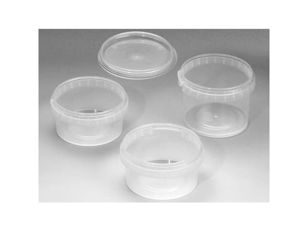 Plastbehållare, Handy-lock, Rund, Ø 95 höjd 43 pp, transparent, låda om 486 st Livsmedelsgodkänd