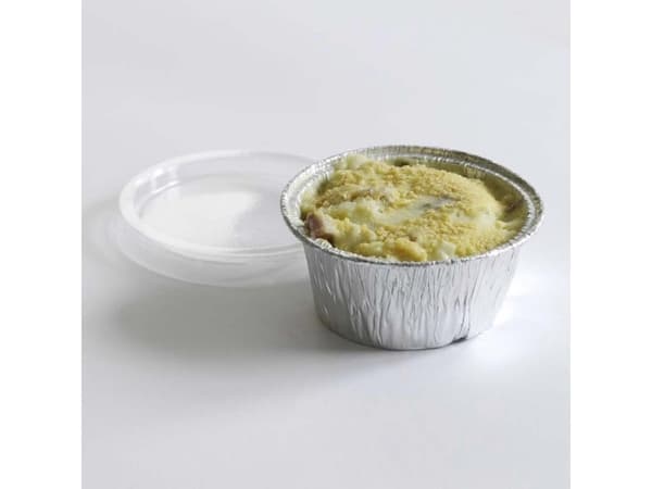 Foliebakke, Plus Pack, Rund, Ø 80 højde 35 aluminium, aluminium, æske a 1000 stk 1-Compartments Føde