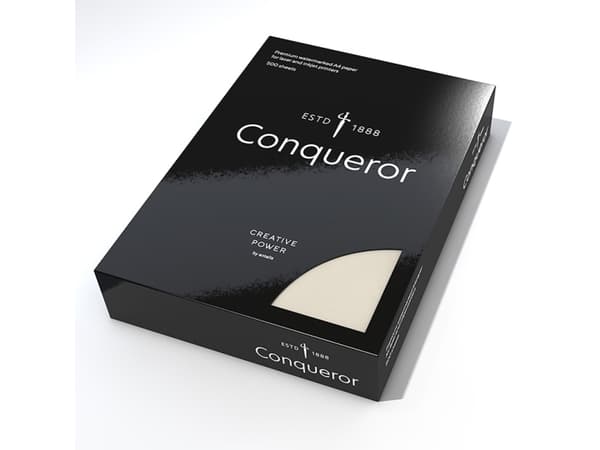 Conqueror Laid, pergamentti, 100g/m2, laskettu Vesileimalla, puupäällysteinen ECF, 15% puuvillaa 145µm, 210mm x 297mm, - (500 kpl)