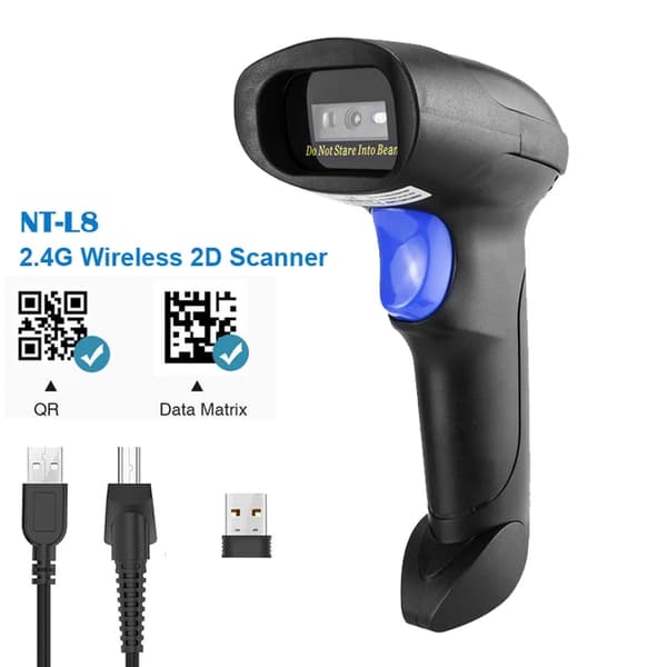 Stregkodescanner, Trådløs forbindelse, 2D-scanning, NT-L8 Trådløs 2D