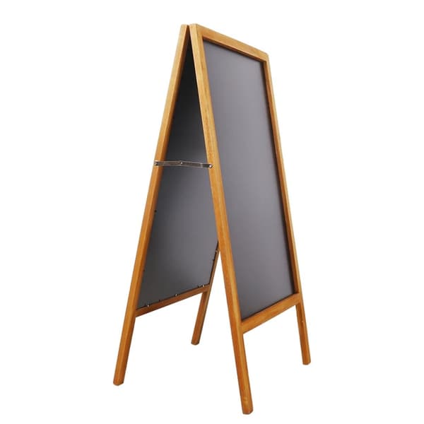 Dobbelt-Sidet Træ Tavle Stativ, Foldbar, 100 x 50 cm,Brun