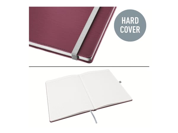 Leitz Style notesbog A5 kvadreret med hardcover Granat rød