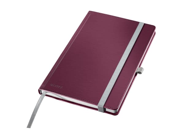 Leitz Style notesbog A5 kvadreret med hardcover Granat rød