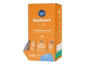Desinfektion Serviet Kiilto Pro Keyboard Wipes 14x20cm med Ethanol Enkeltpakket,6 bk x 80 stk/krt