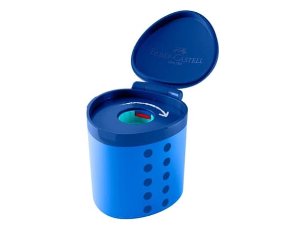 Faber-Castell 181790, Manual pencil sharpener, Blue, Recycled plastic, 1 pc(s)