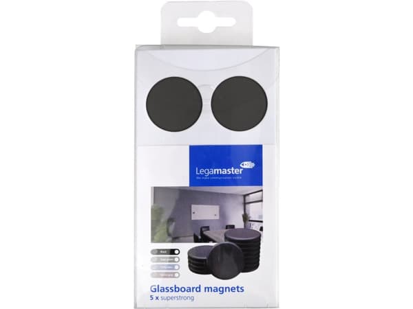 Legamaster Glastavle Magneter 5stk Sort - 30mm