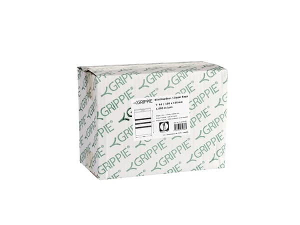 vetoketjullinen pussi, 50 µm, 175 x 250 mm, lyhyt puoli auki, LD-PE, läpinäkyvä Painamaton, litteä pussi, litteä alaosa