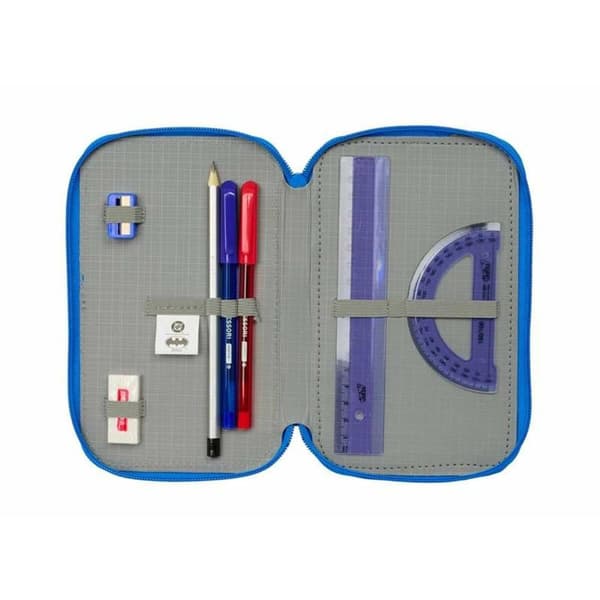 Triple Pencil Case Batman Blue 12,5 x 19,5 x 5,5 cm