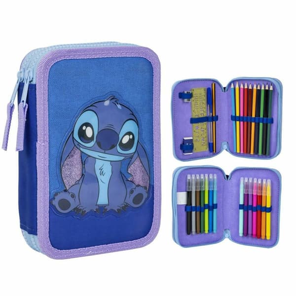 School Case Stitch Blue 12,5 x 19,5 x 4,5 cm