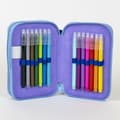 Miniatyrbillede 1 af 6: School Case Stitch Blue 12,5 x 19,5 x 4,5 cm