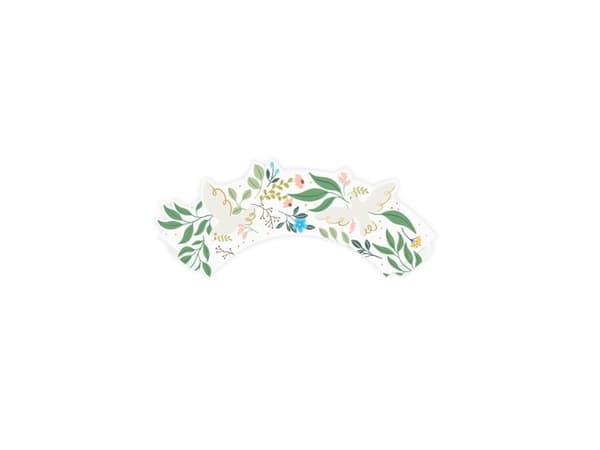Blomster cupcake omslag, 6 stk
