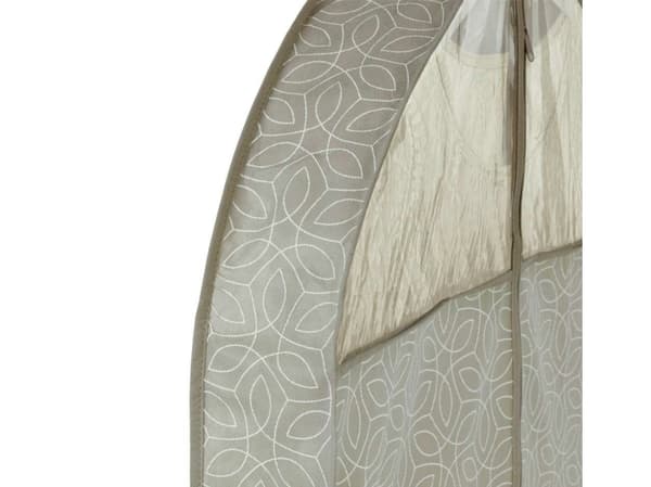 WENKO 64523100, Myk klesoppbevaringsbag, Taupe / brun, Polyetylentereftalat (PET), Polypropylen (PP), Glidelås, 60 cm, 180 cm