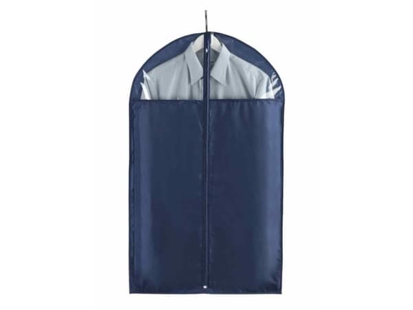 WENKO 64531100, Myk klesoppbevaringsbag, Blå, Polyester, Ingen mønster, Glidelås, 60 cm