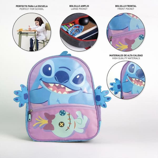 School Bag Stitch Blue 25 X 30 X 5 CM