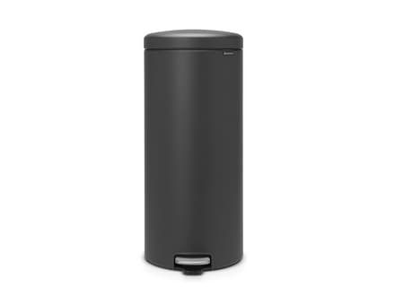 Brabantia 114663, 30 l, Rund, Plast, Grå, Pedal, Plast
