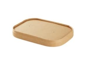 Låg L172xB120mm PAP/PE Neutral Brun Til Rektangulær Bæger,12 ps x 25 stk/krt