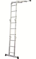 Miniatyrbilde 3 av 4: NOBRAND Multistige, alu, 4x3 trin, inkl. 2 platforme, max belastning 150 kg
