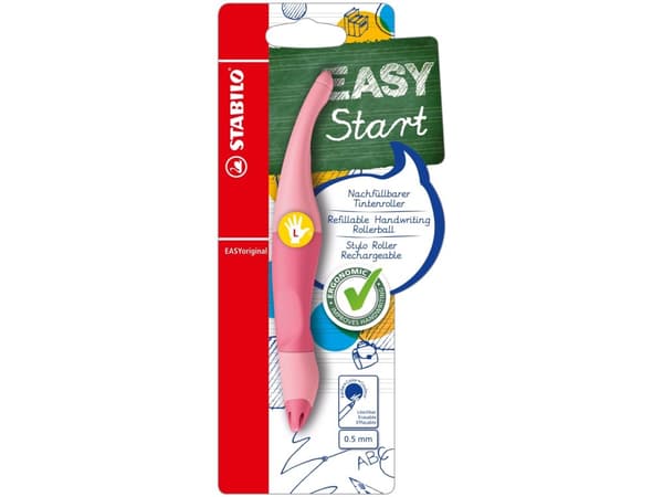 STABILO EASYoriginal, Tynn penn, Rosa, Blå, 0,5 mm, Medium, Venstrehendt
