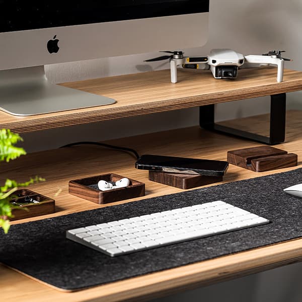 Square Organizer One Chamber - American Walnut -lajitelma