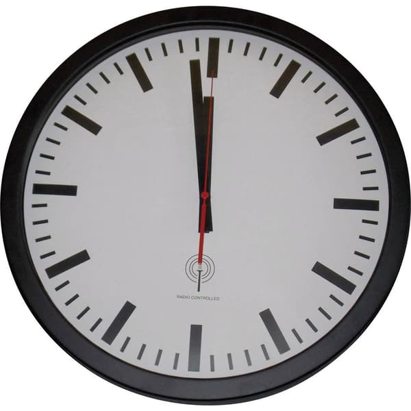EUROTIME 56862 DCF Väggklocka 40 cm Svart
