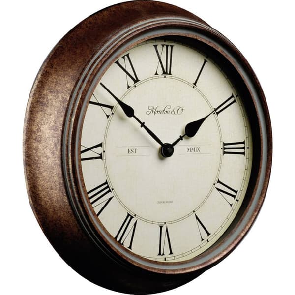 Techno Line WT 7006 Kvarts Väggklocka 36 cm x 7 cm Trä Lämpliga för badrum/våtutrymmen