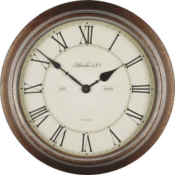 Techno Line WT 7006 Kvarts Väggklocka 36 cm x 7 cm Trä Lämpliga för badrum/våtutrymmen