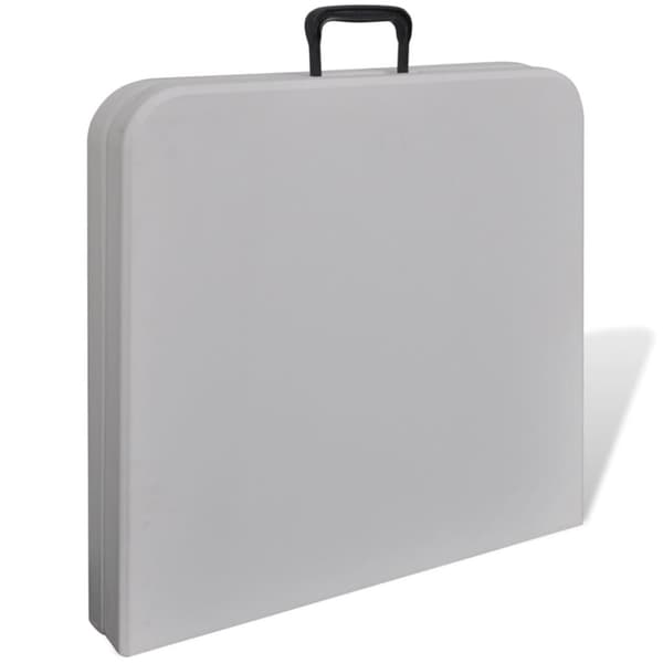 vidaXL Sammenleggbart Hagebord 122 cm HDPE Hvit