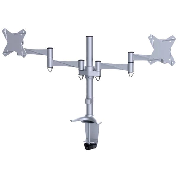 Neomounts FPMA-D1330DSILVER 2x Monitor bordsfäste 25,4 cm (10) - 68,6 cm (27) Silver Justerbar i höjd, Tiltbar, Sväng Silver