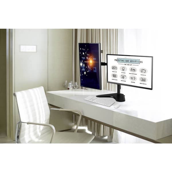SpeaKa Professional SP-6644612 Secundus 2x Monitorfot 33,0 cm (13) - 81,3 cm (32) Svart Tiltbar, Svängbar, Roterbar