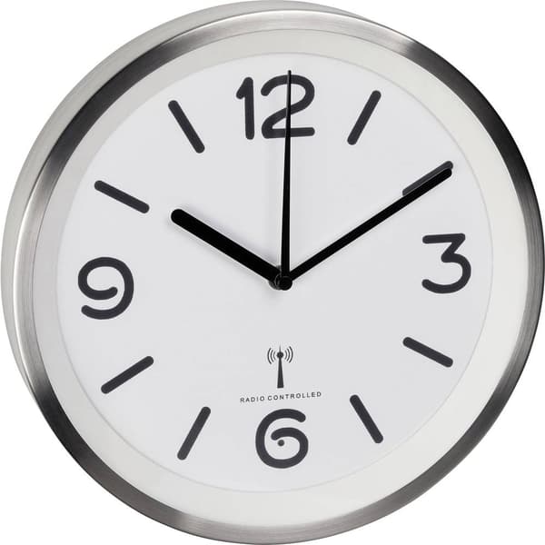 TFA Dostmann 60.3535.02 DCF Väggklocka 253 mm x 42 mm Aluminium (borstad)