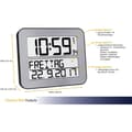 Miniatyrbild 2 av 4: TFA Dostmann 60.4512.54 DCF Väggklocka 258 mm x 212 mm x 30 mm Silver, Svart Stor display