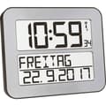 Miniatyrbild 1 av 4: TFA Dostmann 60.4512.54 DCF Väggklocka 258 mm x 212 mm x 30 mm Silver, Svart Stor display