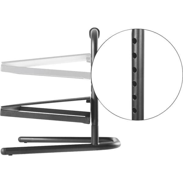 LogiLink EO0007 Fotstöd (B x D) 400 mm x 339 mm ergonomisk, justerbar i höjdled, med skumgummibeläggning Svart