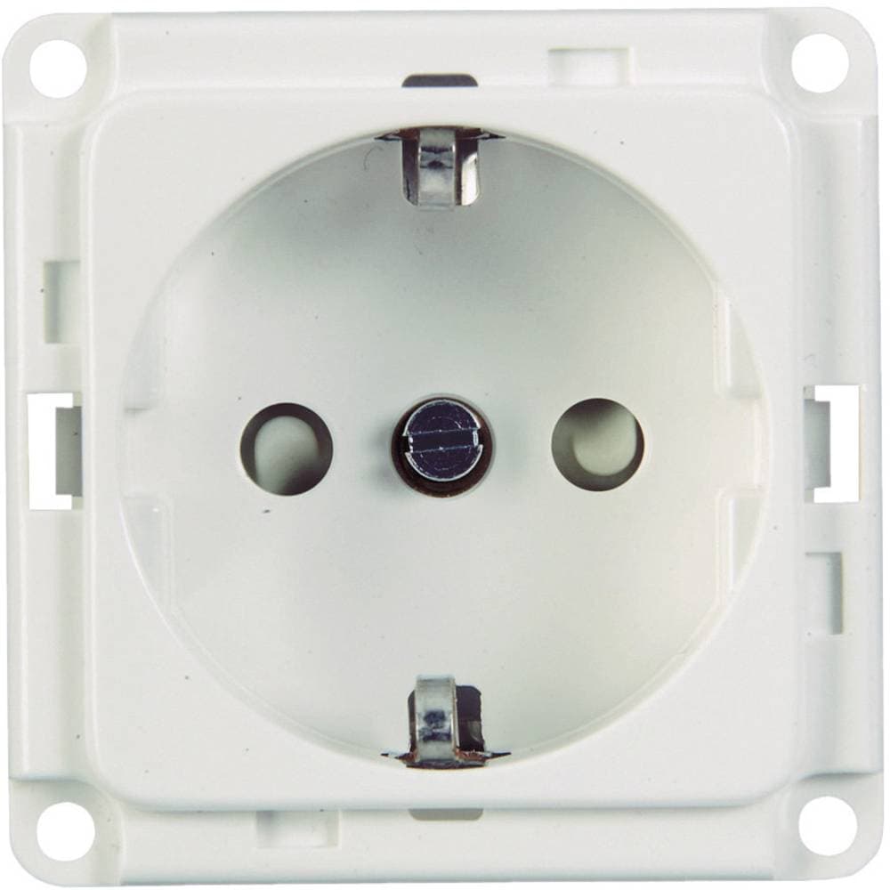 71680 Elektriskt sockellistsystem Sockel kontakt Vit