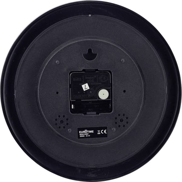 EUROTIME 22221 Kvarts Väggklocka 25 cm Svart