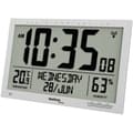 Miniatyrbild 2 av 2: Techno Line WS 8013 DCF Väggklocka 369 mm x 229 mm x 24 mm Silver Stor display